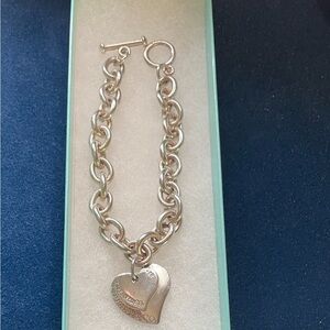VINTAGE Tiffany & Co. Silver Heart Bracelet